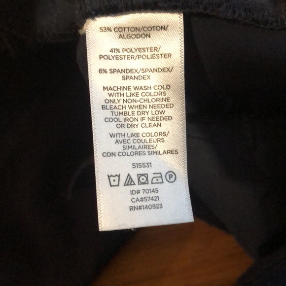 LOFT Tall Skinny Pants Julie Fit Dressy Workwear Trouser Cigarette Pant Navy 8T - Picture 10 of 10